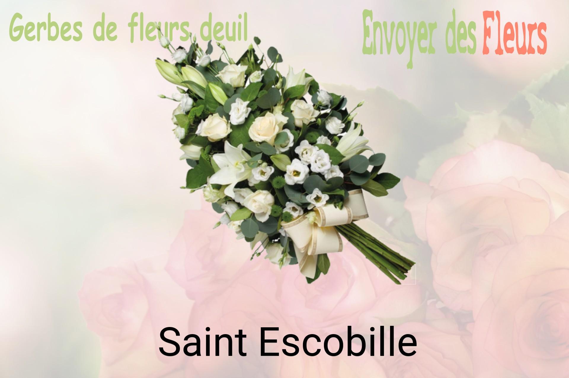 Gerbe de fleurs de deuil livrée à Saint-Escobille